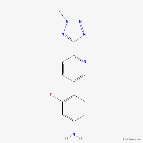 Molecular Structure of 1638760-07-2 (3-Fluoro-4-(6-(2-methyl-2H-tetrazol-5-yl)pyridin-3-yl)aniline)