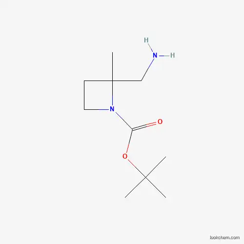 Molecular Structure of 1638771-39-7 (tert-Butyl 2-(aminomethyl)-2-methylazetidine-1-carboxylate)