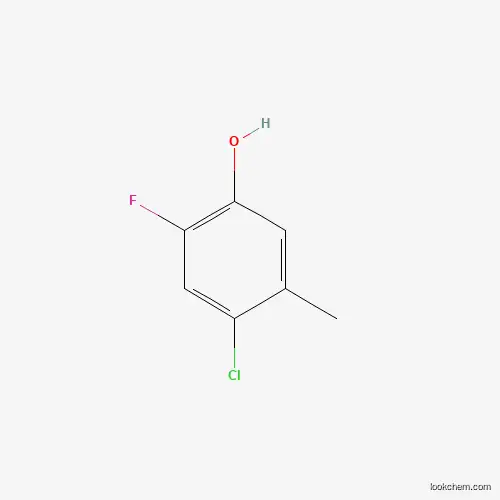 Molecular Structure of 1807237-81-5 (4-Chloro-2-fluoro-5-methylphenol)
