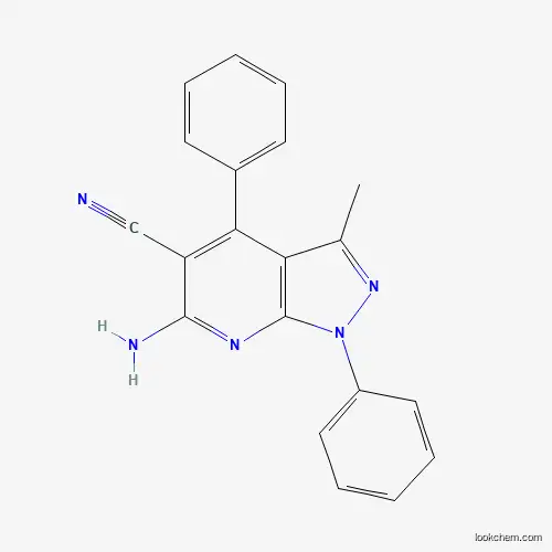 1H-Pyrazolo[3,4-b]pyridine-5-carbonitrile, 6-amino-3-methyl-1,4-diphenyl-