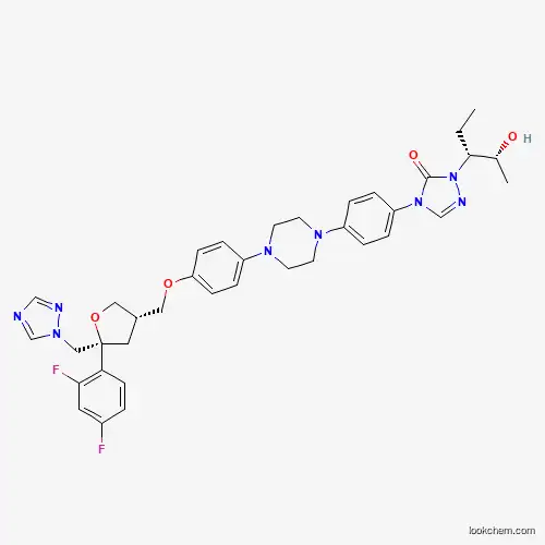 4-(4-(4-(4-(((3S,5S)-5-((1H-1,2,4-triazol-1-yl)methyl)-5-(2,4-difluoro phenyl)tetrahydrofuran-3-yl)methoxy)phenyl)piperazin-1-yl)phenyl)-1-((2R,3R)-2-hydroxypentan-3-yl)-1H-1,2,4-triazol-5(4H)-one