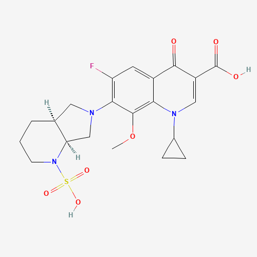 3-Quinolinecarboxylic acid, 1-cyclopropyl-6-fluoro-1,4-dihydro-8-Methoxy-7-[(4aS,7aS)-octahydro-1-sulfo-6H-pyrrolo[3,4-b]pyridin-6-yl]-4-oxo-