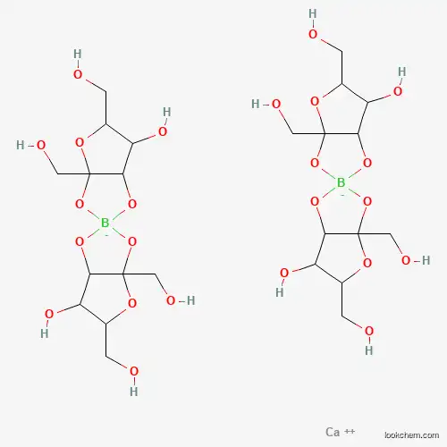 Molecular Structure of 250141-42-5 (Borate(1-), bis(beta-D-fructofuranosato(2-)-kappaO2,kappaO3)-, calcium (2:1), (T-4)-)
