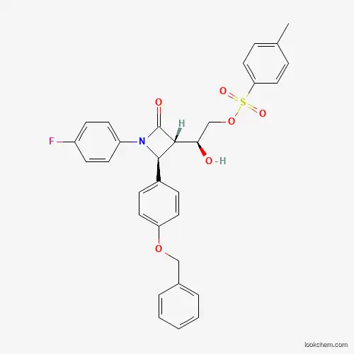 2-AZETIDINONE, 1-(4-FLUOROPHENYL)-3-[(1S)-1-HYDROXY-2-[[(4-METHYLPHENYL)SULFONYL]OXY]ETHYL]-4-[4-(PHENYLMETHOXY)PHENYL]-, (3S,4S)-