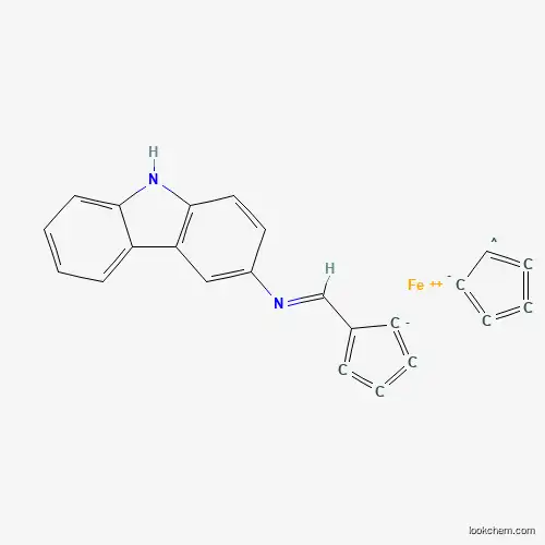 Molecular Structure of 31798-64-8 (Iron(2+) 5-{[(9H-carbazol-3-yl)imino]methyl}cyclopenta-1,2,3,4-tetraen-1-ide cyclopenta-2,3,4,5-tetraen-2-id-1-yl (1/1/1))