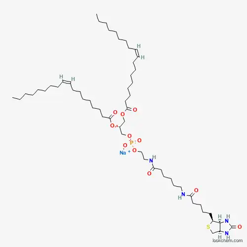 Sodium (2R)-2,3-bis{[(9Z)-octadec-9-enoyl]oxy}propyl 2-{[6-({5-[(3aS,4S,6aR)-2-oxohexahydro-1H-thieno[3,4-d]imidazol-4-yl]pentanoyl}amino)hexanoyl]amino}ethyl phosphate