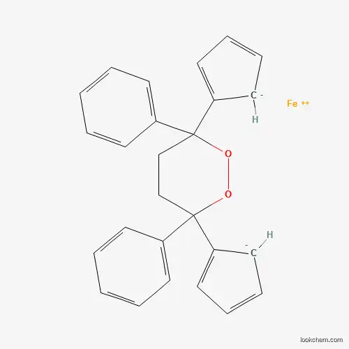 Molecular Structure of 42871-04-5 (Iron(2+) 2,2'-(3,6-diphenyl-1,2-dioxane-3,6-diyl)di(cyclopenta-2,4-dien-1-ide))