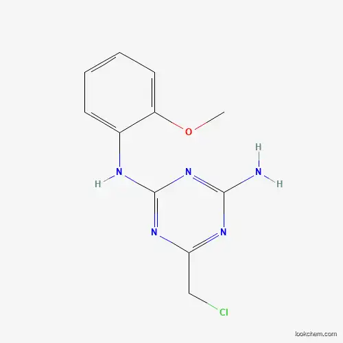 Molecular Structure of 578762-51-3 (6-(chloromethyl)-N-(2-methoxyphenyl)-1,3,5-triazine-2,4-diamine)