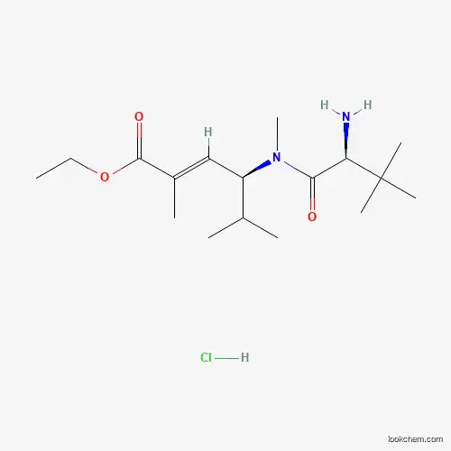 2-Hexenoic acid, 4-[[(2S)-2-amino-3,3-dimethyl-1-oxobutyl]methylamino]-2,5-dimethyl-, ethyl ester, monohydrochloride, (2E,4S)-