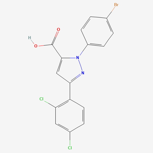 1-(4-BROMOPHENYL)-3-(2,4-DICHLOROPHENYL)-1H-PYRAZOLE-5-CARBOXYLIC ACID