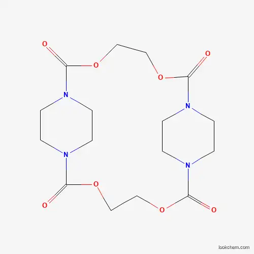 Molecular Structure of 6298-81-3 (3,6,13,16-Tetraoxa-1,8,11,18-tetraazatricyclo[16.2.2.28,11]tetracosane-2,7,12,17-tetrone)