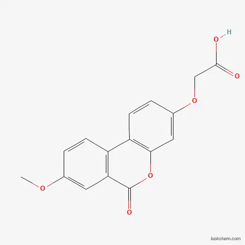 Molecular Structure of 6627-03-8 (2-(8-Methoxy-6-oxobenzo[c]chromen-3-yl)oxyacetic acid)