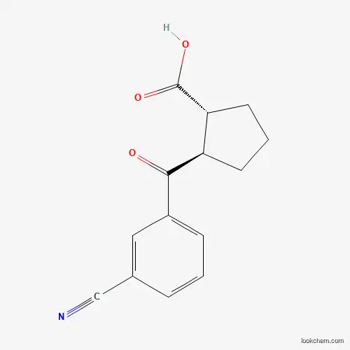 TRANS-2-(3-CYANOBENZOYL)CYCLOPENTANE-1-CARBOXYLIC ACID