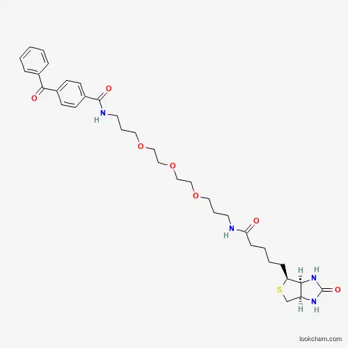 Molecular Structure of 756525-96-9 (N-(3-(2-(2-(3-(Biotinamino)propoxy)ethoxy)ethoxy)propyl)-4-benzophenone)