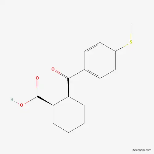 Molecular Structure of 844856-61-7 (cis-2-(4-Methylsulfanylbenzoyl)cyclohexane-1-carboxylic acid)