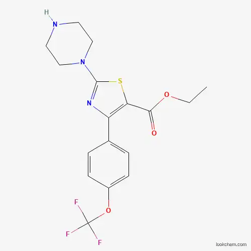 ETHYL 2-PIPERAZIN-1-YL-4-[4-(TRIFLUOROMETHOXY)PHENYL]-1,3-THIAZOLE-5-CARBOXYLATE