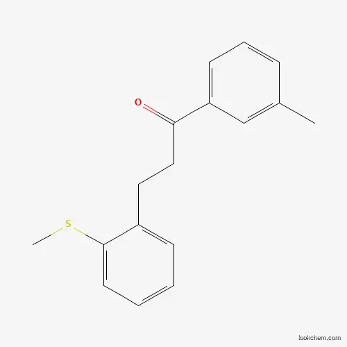 Molecular Structure of 898754-21-7 (3'-Methyl-3-(2-thiomethylphenyl)propiophenone)