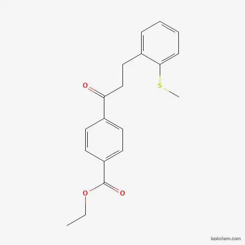 4'-CARBOETHOXY-3-(2-THIOMETHYLPHENYL)PROPIOPHENONE