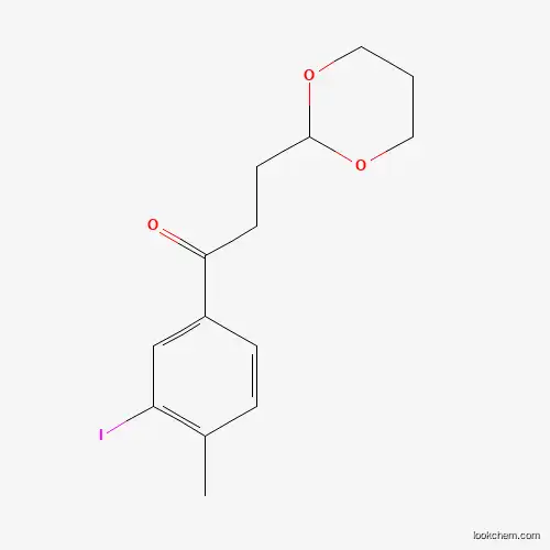 3-(1,3-DIOXAN-2-YL)-3'-IODO-4'-METHYLPROPIOPHENONE