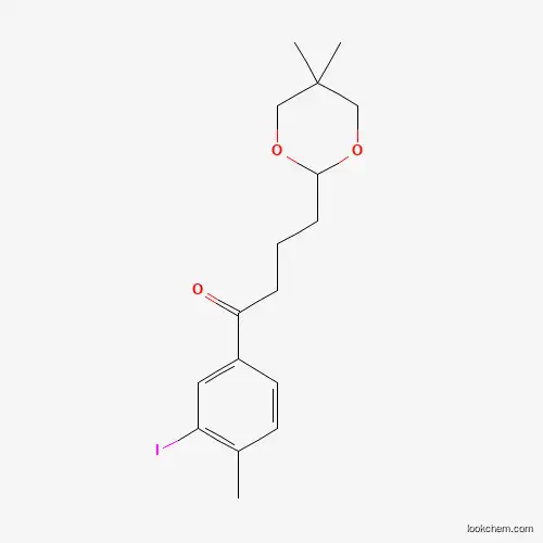 4-(5,5-DIMETHYL-1,3-DIOXAN-2-YL)-3'-IODO-4'-METHYLBUTYROPHENONE