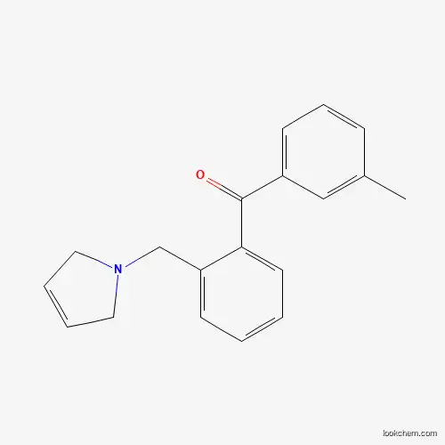 Molecular Structure of 898762-81-7 (3'-Methyl-2-(3-pyrrolinomethyl) benzophenone)