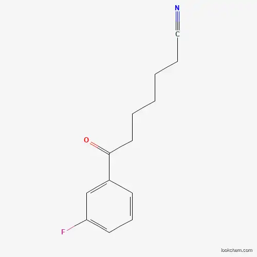 Molecular Structure of 898767-24-3 (7-(3-Fluorophenyl)-7-oxoheptanenitrile)