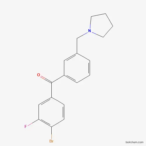 4-BROMO-3-FLUORO-3'-PYRROLIDINOMETHYL BENZOPHENONE