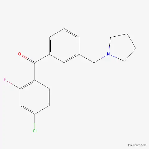 4-chloro-2-fluoro-3'-pyrrolidinomethyl benzophenone