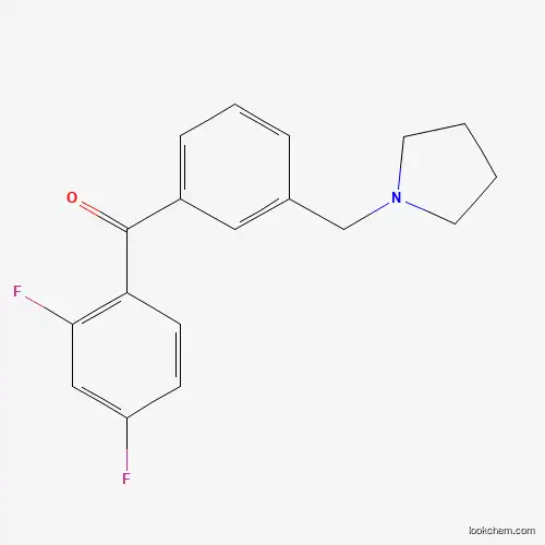 2,4-DIFLUORO-3'-PYRROLIDINOMETHYL BENZOPHENONE