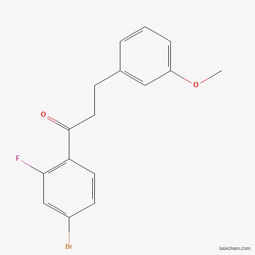Molecular Structure of 898775-02-5 (4'-Bromo-2'-fluoro-3-(3-methoxyphenyl)propiophenone)