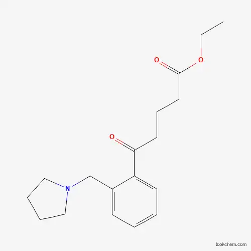 Molecular Structure of 898775-30-9 (Ethyl 5-oxo-5-[2-(pyrrolidinomethyl)phenyl]valerate)