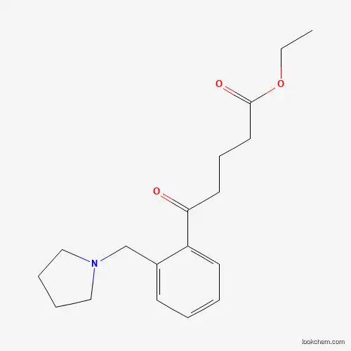 ETHYL 5-OXO-5-[2-(PYRROLIDINOMETHYL)PHENYL]VALERATE