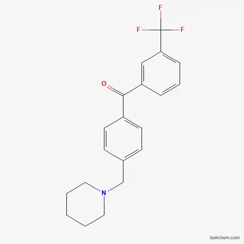 Molecular Structure of 898775-35-4 (4'-Piperidinomethyl-3-trifluoromethylbenzophenone)