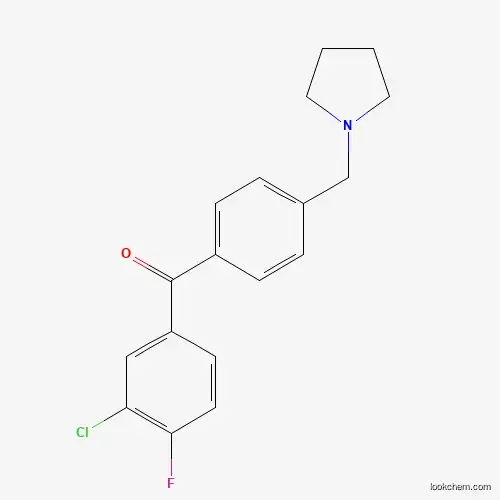 3-chloro-4-fluoro-4'-pyrrolidinomethyl benzophenone