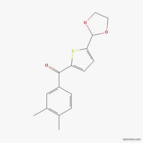 2-(3,4-DIMETHYLBENZOYL)-5-(1,3-DIOXOLAN-2-YL)THIOPHENE