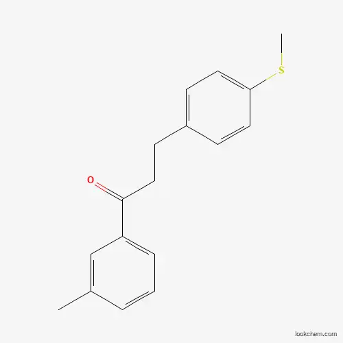 Molecular Structure of 898780-77-3 (3'-Methyl-2-(4-thiomethylphenyl)propiophenone)