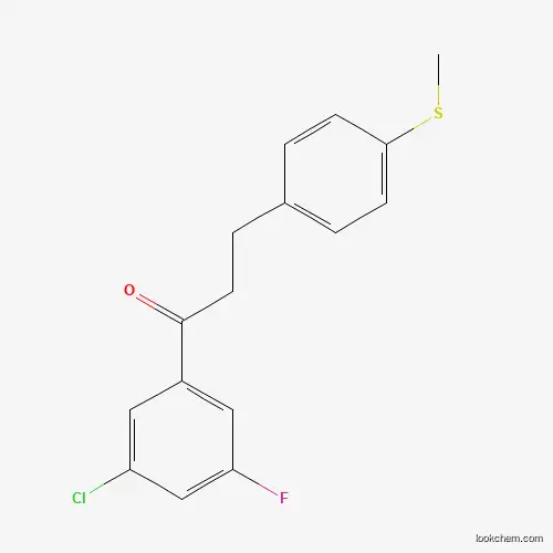 3'-chloro-5'-fluoro-3-(4-thiomethylphenyl)propiophenone