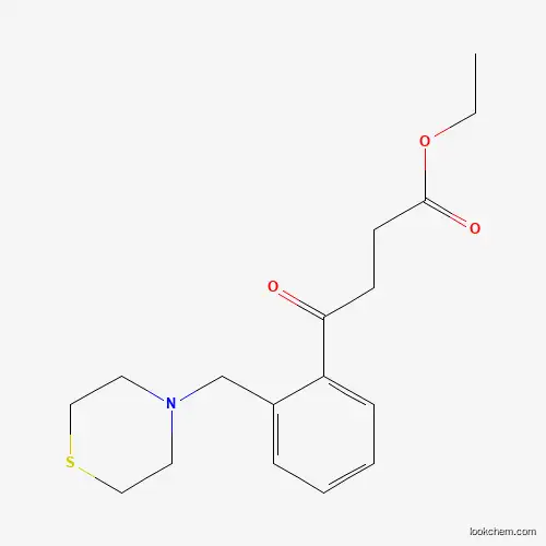 ETHYL 4-OXO-4-[2-(THIOMORPHOLINOMETHYL)PHENYL]BUTYRATE