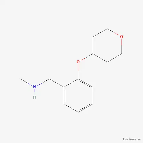 Molecular Structure of 906352-71-4 (N-methyl-2-(tetrahydropyran-4-yloxy)benzylamine)