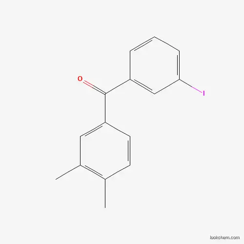 Molecular Structure of 951884-21-2 (3,4-Dimethyl-3'-iodobenzophenone)