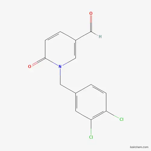 Molecular Structure of 952183-56-1 (1-(3,4-Dichlorobenzyl)-6-oxo-1,6-dihydro-3-pyridinecarbaldehyde)