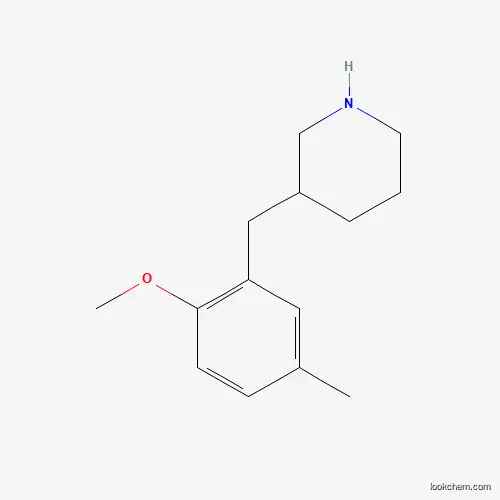 Molecular Structure of 955315-16-9 (3-(2-Methoxy-5-methyl-benzyl)-piperidine)