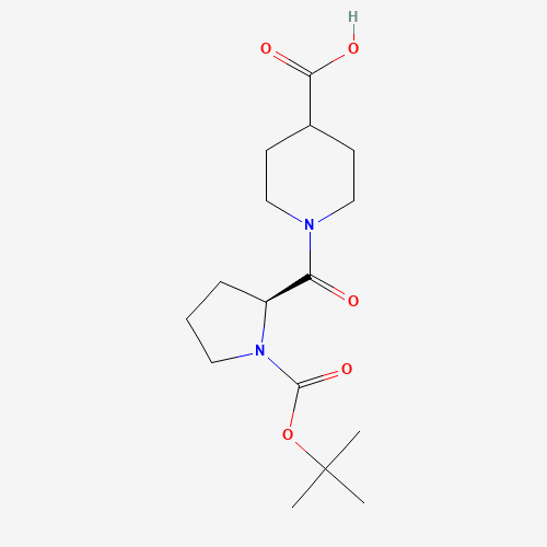 1-[1-(tert-Butoxycarbonyl)-L-prolyl]piperidine-4-carboxylic acid