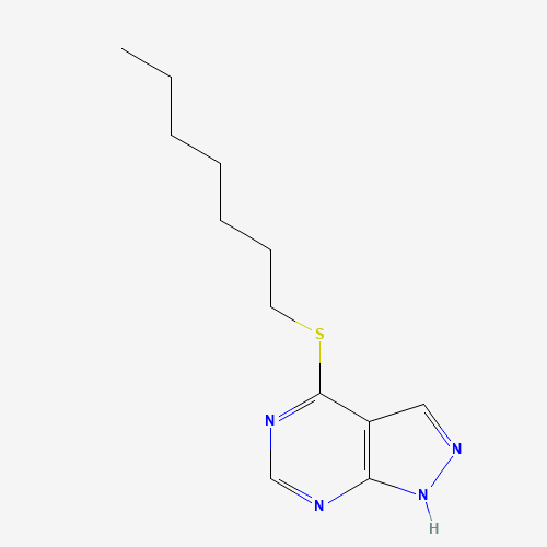 Molecular Structure of 100519-60-6 (4-(Heptylthio)-1H-pyrazolo[3,4-d]pyrimidine)