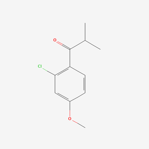 Molecular Structure of 116400-86-3 (1-(2-Chloro-4-methoxyphenyl)-2-methyl-1-propanone)