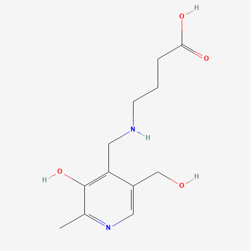Molecular Structure of 136027-67-3 (4-[[(5-(Hydroxymethyl)-2-methyl-3-hydroxypyridin-4-yl)methyl]amino]butyric acid)