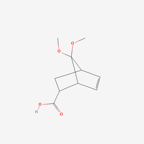 Molecular Structure of 1378817-06-1 (Bicyclo[2.2.1]hept-5-ene-2-carboxylic acid, 7,7-dimethoxy-, (1r,2-trans,4-cis)-)