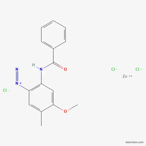 Molecular Structure of 18347-39-2 (Benzenediazonium, 2-(benzoylamino)-4-methoxy-5-methyl-, trichlorozincate(1-))