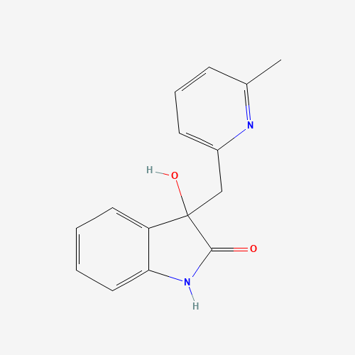 Molecular Structure of 199929-32-3 (3-Hydroxy-3-(6-methyl-2-pyridylmethyl)-2-indolinone)