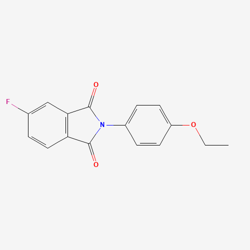 Molecular Structure of 299963-59-0 (2-(4-Ethoxy-phenyl)-5-fluoro-isoindole-1,3-dione)